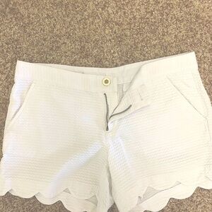 Lily Pulitzer Buttercup White Scalloped Women Shorts
